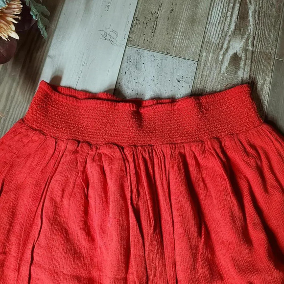 Old Navy Women's Red Embroidered Casual Cotton Skirt Size Large - Picture 10 of 15